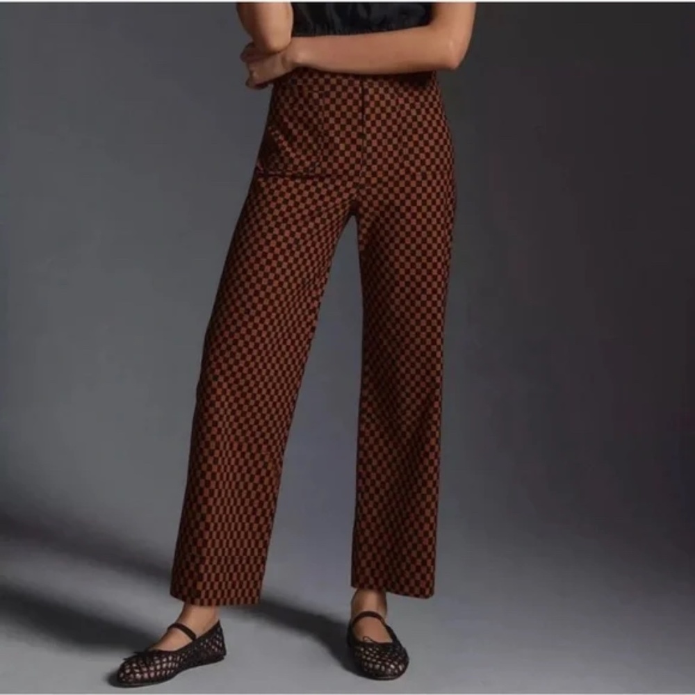 ISO (NOT FOR SALE) MAEVE THE COLETTE BRONZE CHECK PANTS SIZE 31